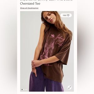 Daydreamer Johnny Cash Wild Desire Oversized Tee